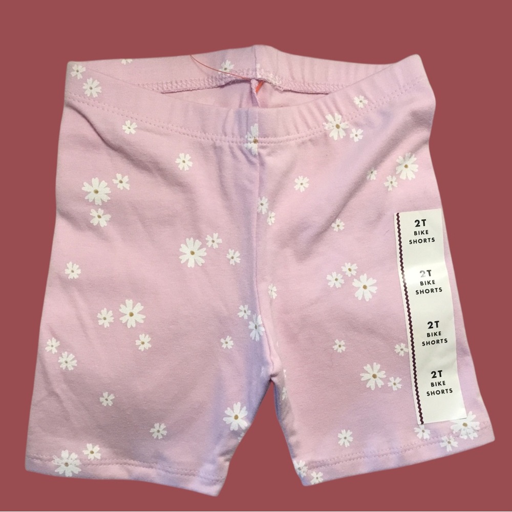 Cat & Jack Pink Daisy Bike Shorts